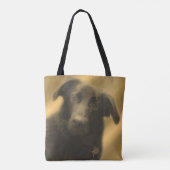 Tote Bag Black Labrador Retriever Chien Art (Dos)