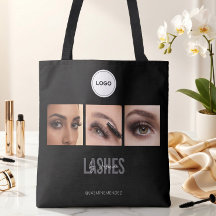 Black Lashes Studio Photo Collage Élégant Logo