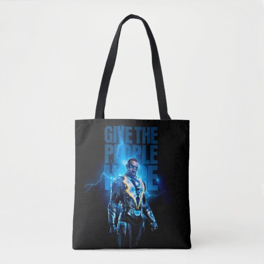 Tote Bag Black Lightning - Donnez De L'Espoir Aux Gens (Devant)