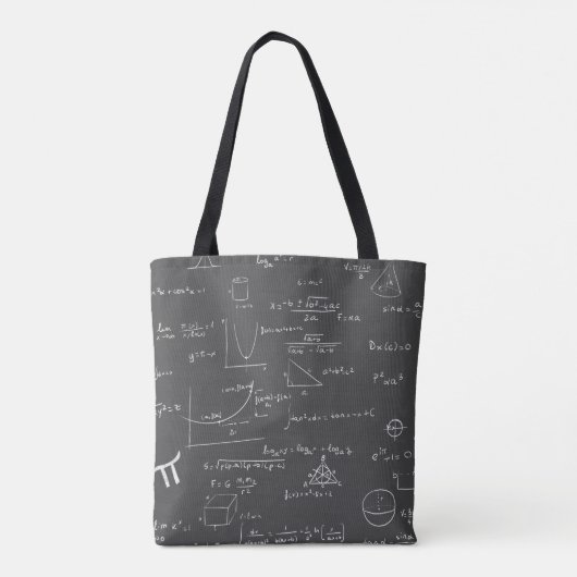 Tote Bag Black Math Enseignant Mathématiques équations algè (Dos)