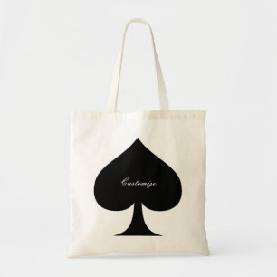 Tote Bag Black Queen of Spades Black Thunder_Cove