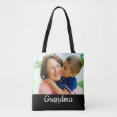 Tote Bag Black Script Established Grandma  (Devant)
