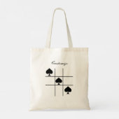 Tote Bag Black Spades Tic Tac Toe Thunder_Cove (Dos)