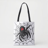 Tote Bag Black Spider en Web (Devant)
