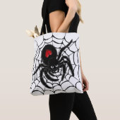 Tote Bag Black Spider en Web (De près)
