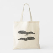 Tote Bag Black spotted moray eel cartoon (Dos)