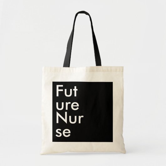 Tote Bag Black Square Future Nurse (Devant)