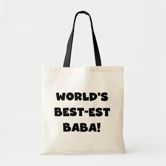Tote Bag Black Text Meilleurs T-shirts et cadeaux Baba (Devant)