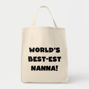Tote Bag Black Text Meilleurs T-shirts et cadeaux Nanna
