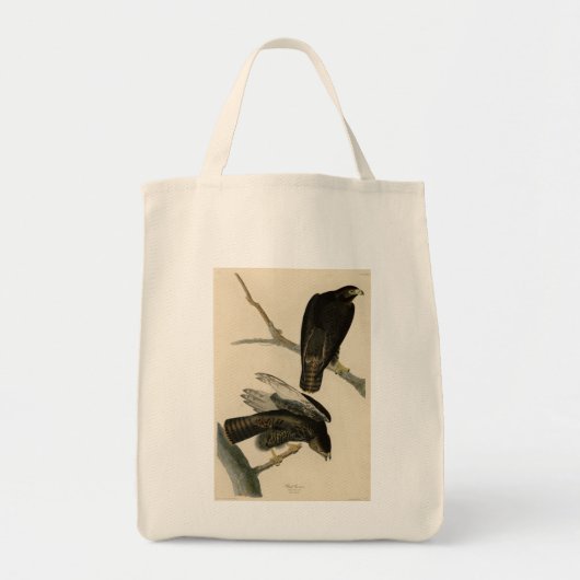 Tote Bag Black Warrior (Buse à queue rouge) d'Audubon Birds (Devant)