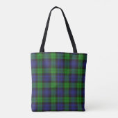 Tote Bag Black Watch Tartan Plaid Scottish Motif (Dos)