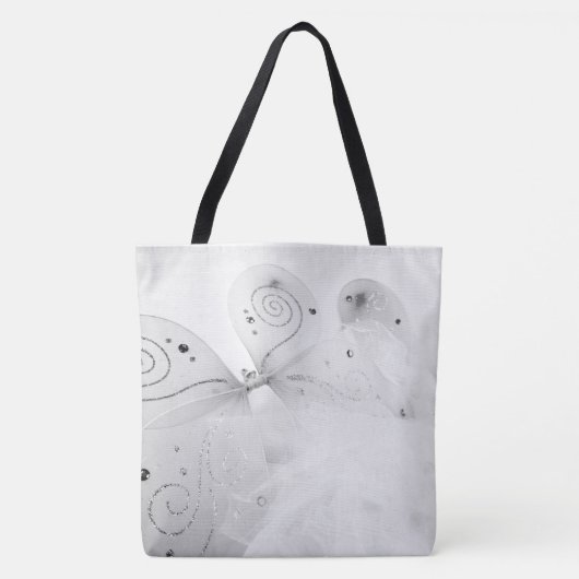 Tote Bag Black & White Fairy Wings et un Tutu Large (Devant)