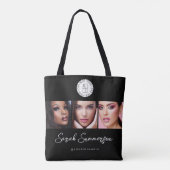 Tote Bag Black White Logo 3 Photo Makeup Studio (Dos)