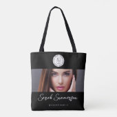 Tote Bag Black White Logo Photo Makeup Studio (Dos)