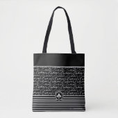 Tote Bag Black & White "Paris drey" (Devant)