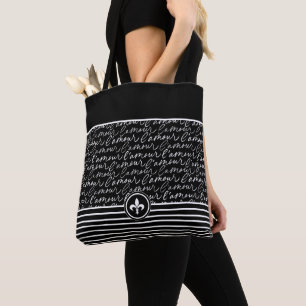 Tote Bag Black & White "Paris drey"
