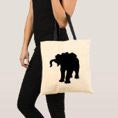 Tote Bag Black & White Pop Art Baby Elephant (Devant (produit))