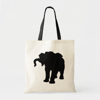 Tote Bag Black & White Pop Art Baby Elephant