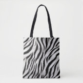 Tote Bag Black White Zebra Print Animal Safari (Devant)