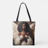 Tote Bag Black Woman Angels Angelcore (Dos)
