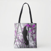 Tote Bag Blackbird Dans Une Mer De Printemps (Devant)