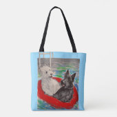 Tote Bag Blackie et Whitie sur un radeau (Dos)