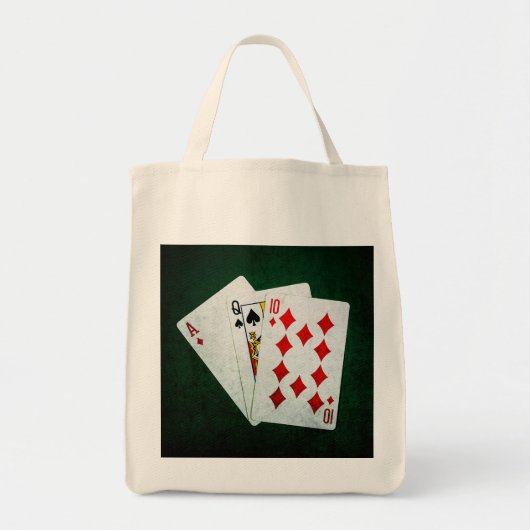 Tote Bag Blackjack 21 point - As, Queen, Ten (Devant)
