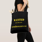 Tote Bag Blague Quantique Drôle : Le Chat de Schrödinger en (De près)
