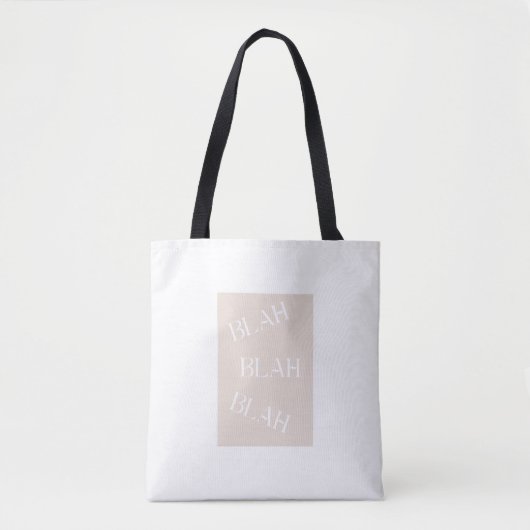 Tote Bag Blah Blah Blah Humour Accessoire de mode femme. (Devant)