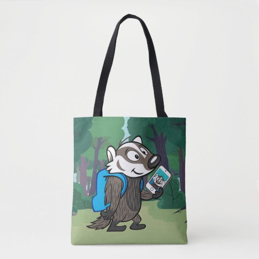 Tote Bag Blaireau Selfie de boomer du raton laveur | de (Devant)