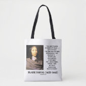 Tote Bag Blaise Pascal Gain Loss Wagering God Existe Citati (Devant)