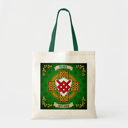 Tote Bag Blake Irish Shield & Celtic Cross Personnalisé (Devant)