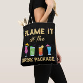 Tote Bag Blâmez-le sur le forfait Drink Funny Family Cruise (De près)