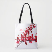 Tote Bag Blanc de Fourre-tout "rencontrant longues (Devant)