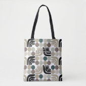 Tote Bag Blanc Noir Gris Bohème (Devant)
