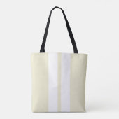 Tote Bag 🏁 Blanc sur Pepper White Racing Stripes (Dos)