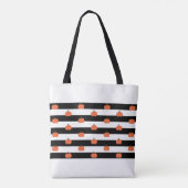 Tote Bag Blancs et Blancs avec Citrouilles - Halloween (Dos)