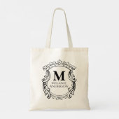 Tote Bag Blason de monogramme élégant (Dos)