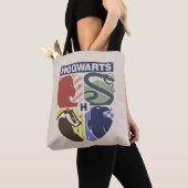 Tote Bag Blason timbré vintage HOGWARTS™ (De près)