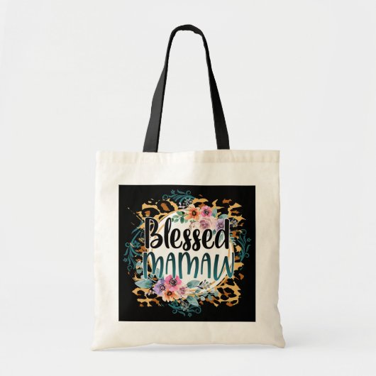 Tote Bag Blessé Mamaw Best Nana Leopard Lover Grand-mère (Devant)