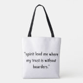 Tote Bag "BLESSED" avec citation : Sprit Lead Me..." (Dos)
