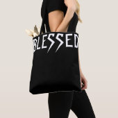 Tote Bag "BLESSED" avec citation : Sprit Lead Me..." (De près)