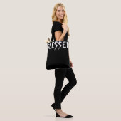 Tote Bag "BLESSED" avec citation : Sprit Lead Me..." (Sur le modèle)