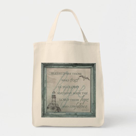 Tote Bag Blessed sont ceux qui font confiance dans le (Devant)