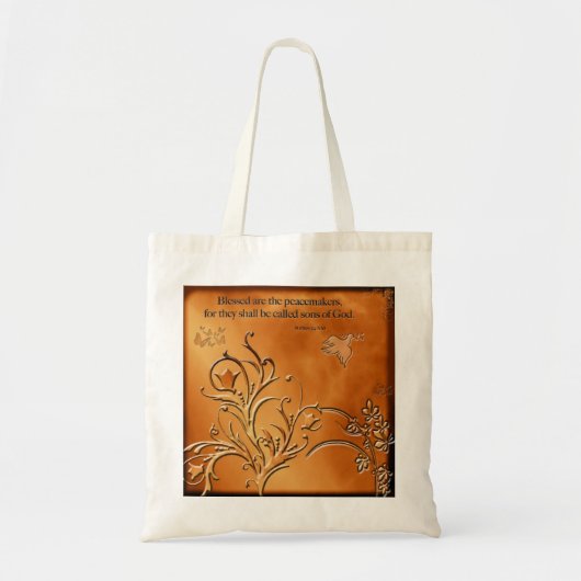 Tote Bag Blessed sont les conciliateurs (Devant)