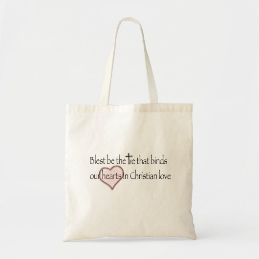 Tote Bag ‘Blest Be the Tie that Binds’ Christian Quote  (Devant)