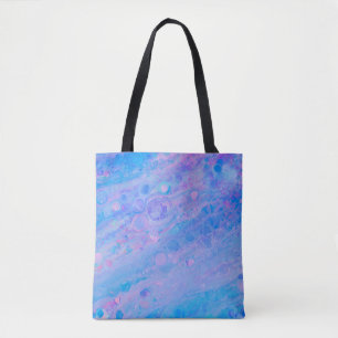 Tote Bag Bleu Abstrait et rose bulle sirène Océan