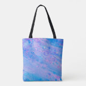 Tote Bag Bleu Abstrait et rose bulle sirène Océan (Dos)