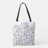 Tote Bag Bleu aquarelle de printemps (Dos)