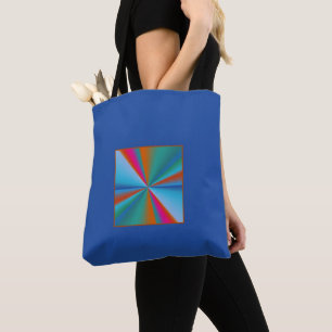 Tote Bag Bleu avec couleur Roue Conception >Totes à motifs